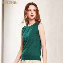 ZHILI Женская свободная майка без рукавов Повседневная Летняя туника футболка жилет