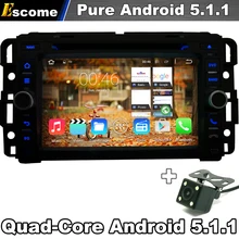 Pure Android 5.1 Car DVD Player GPS Navigation For GMC Yukon Savana Sierra Tahoe Acadia 2007-2012 with Radio 3G Wifi Camera