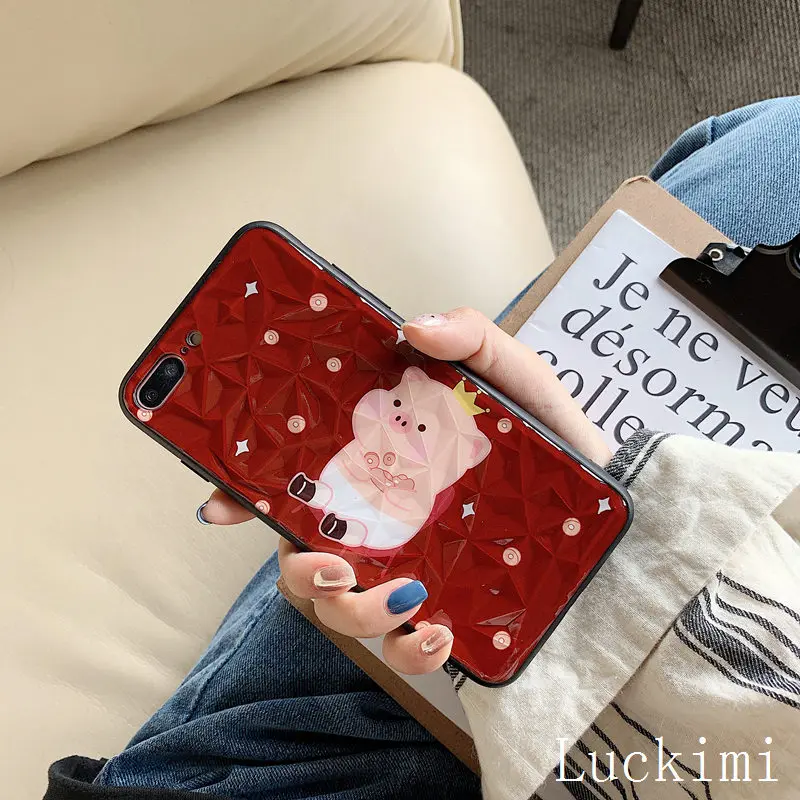 For VIVO V5 Plus X20P X23 X21i X21S X27 Nex-S Y66 Y67 Y91i Y95 Y97 V9 IQOO Luxury diamond cute cartoon pig hard case |