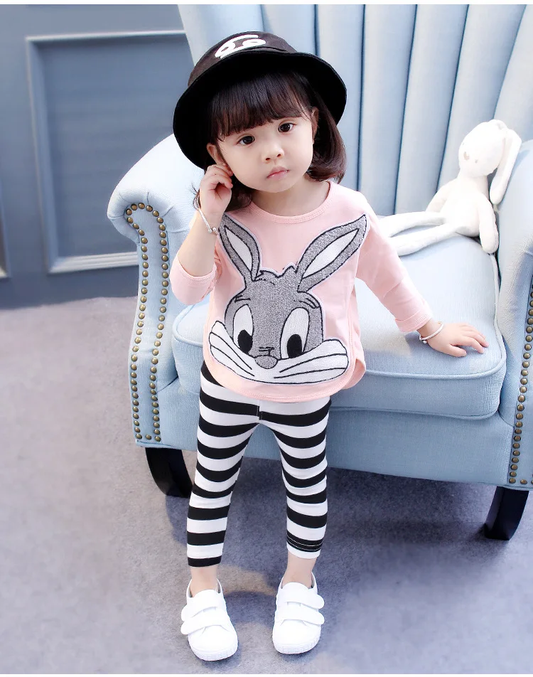 

Newborn Boys Clothes 2018 Spring Baby Girls Clothes Rabbit Hoodie+stripePants Easter Outfits Baby Sport Suit Infant Clothing Set