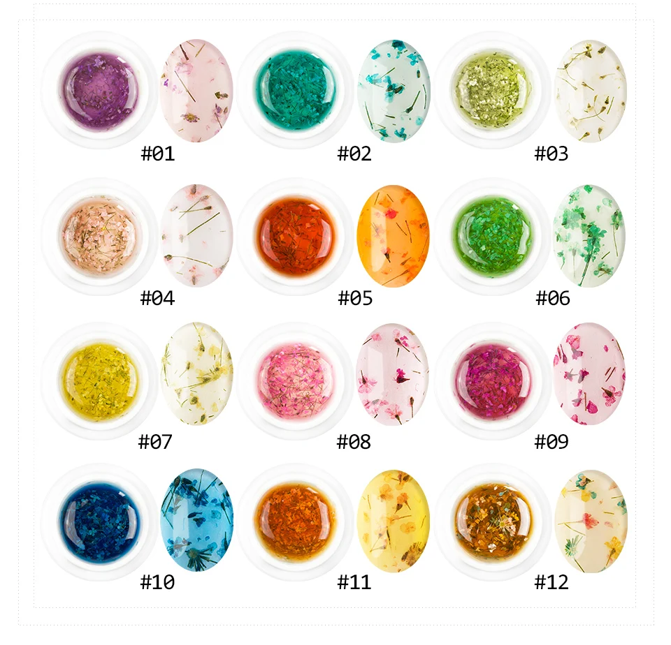 Saviland Floral Uv Gel 3D DIY Desgin Natural Fairy Nail Gel Polish Paint Dried Flowers Nail Art Glue Varnish Lucky Gel