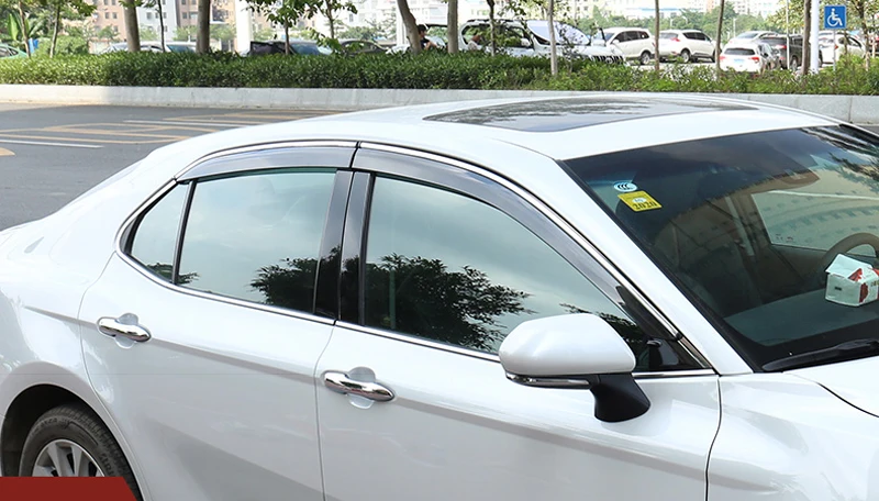 Для Toyota Camry автомобильный Стайлинг автомобиля окна козырек дефлектор Защита от солнца дождь щит с глянцевой планкой отделка Аксессуары