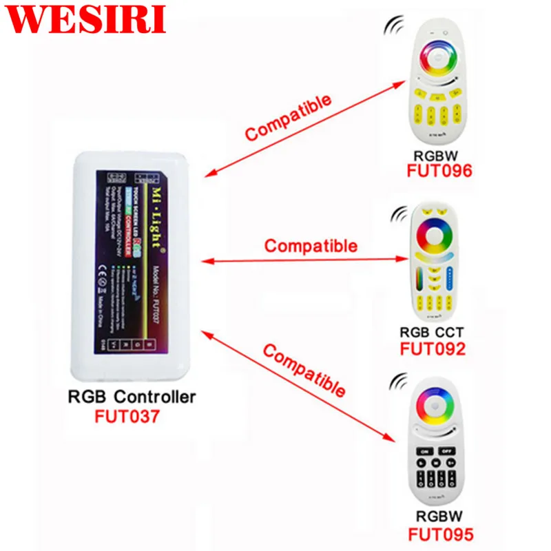 Milight 2 4 GHz зонный RGB CCT RGBW контроллер светодиодной ленты и зоны сенсорного RF пульт
