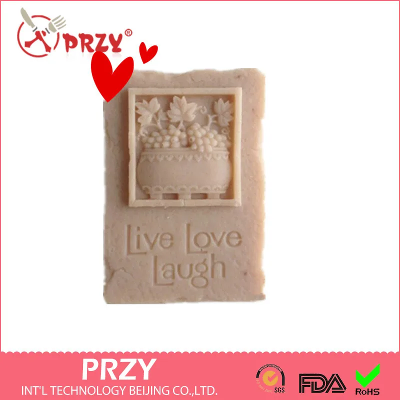 

DIY Vase/live love laugh modelling silicon soap mold Cake decoration mold Handmade soap mold