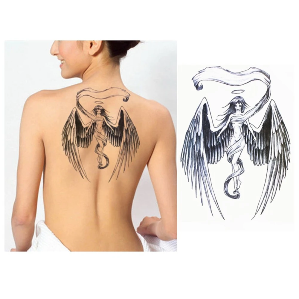 Tatouage Aile D Ange Nuque Homme Faux Tatouage ailes d'ange temporaire, autocollant ailes d'ange, Tatouage  Flash, Art corporel pour hommes femmes filles, 1 pièces | AliExpress