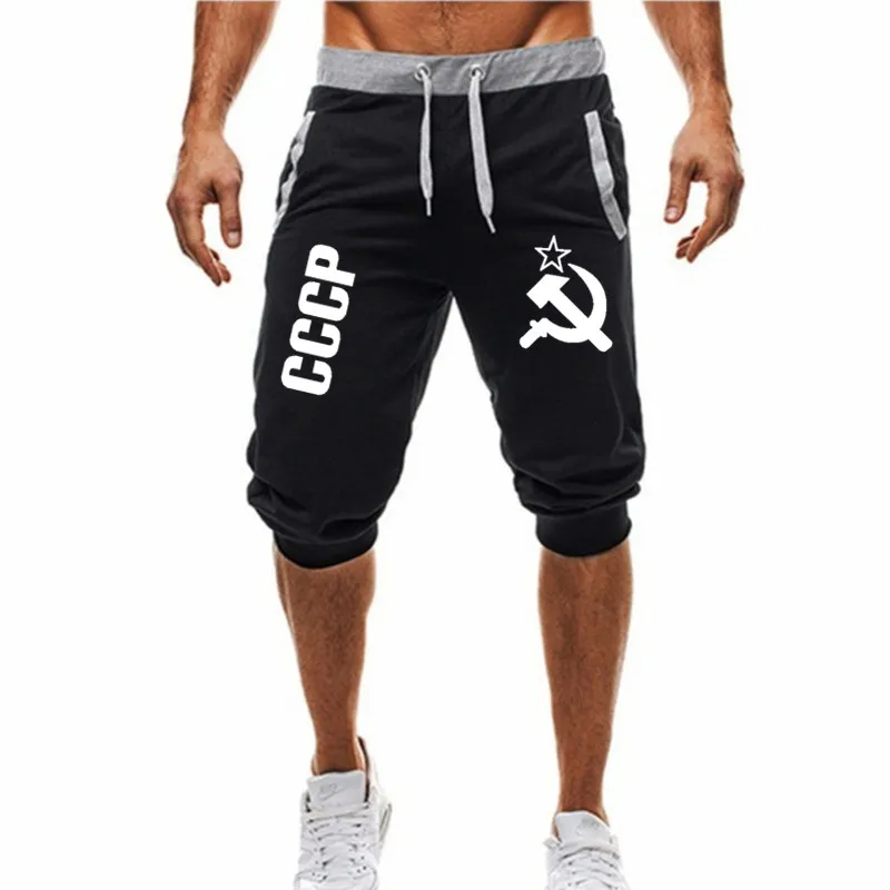 

2018 New CCCP Russian USSR Soviet Union print Men's Shorts 3XL Summer Mens Shorts Joggers Casual Male Shorts homme Brand Clothin