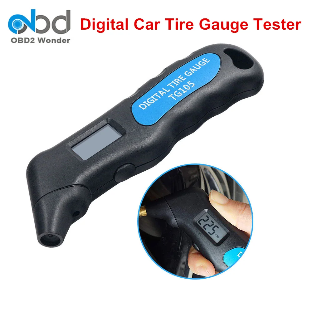 

TG105 Digital Tyre Pressure Gauge Tester Meter Car Auto Tire Air Pressure Monitor Sensor LCD Display PSI Manometer Barometers