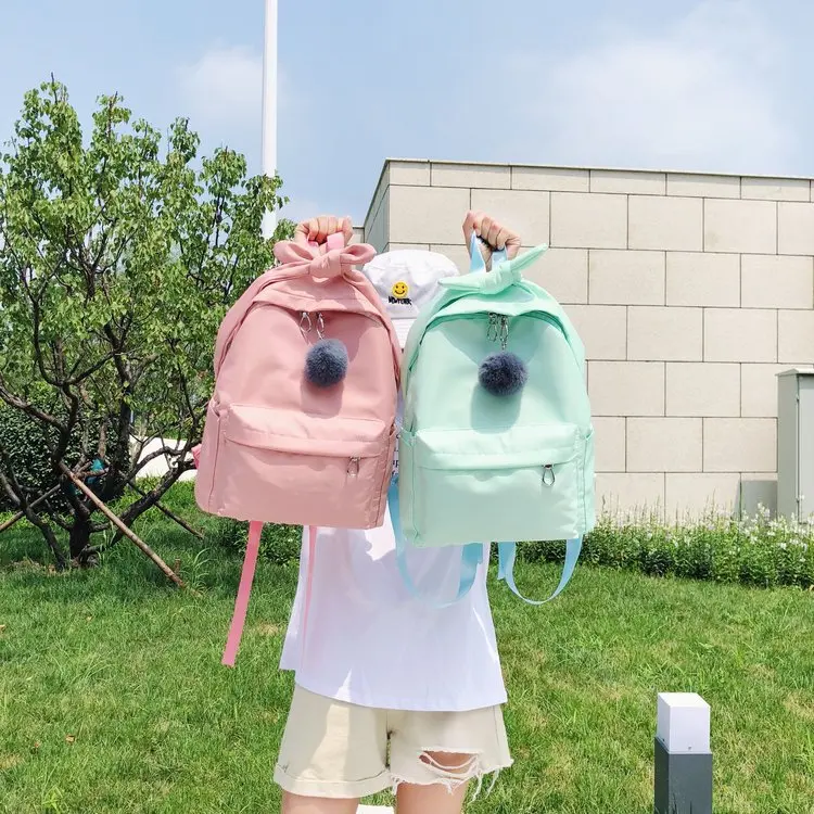 

Girls Bowknot Large Capacity Backpack Women School Bags For Teenagers Female Nylon Travel Bags Backpack Mochilas