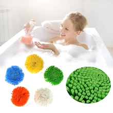 Случайный цвет 1 шт новая ванна/душ Губка для отшелушивания губка сетка EVA цветной шар для ванны Очищающая губка для ухода за кожей губка для ванны