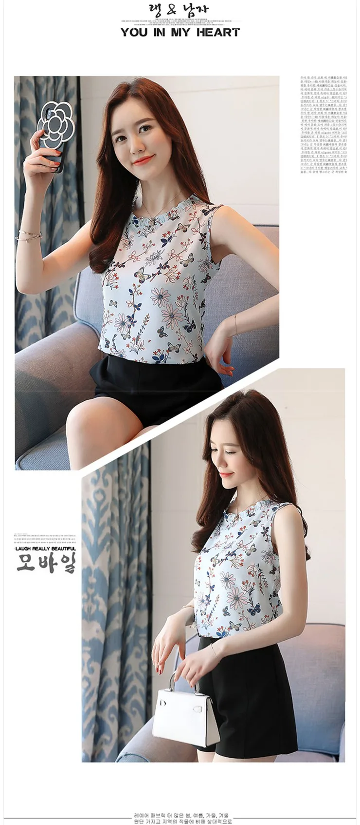 Womens Tops And Blouses Summer Sleeveless Floral Shirts Women Blouse Plus Size Print Tops Ladies Moda Chiffon Blusas Femininas (2)