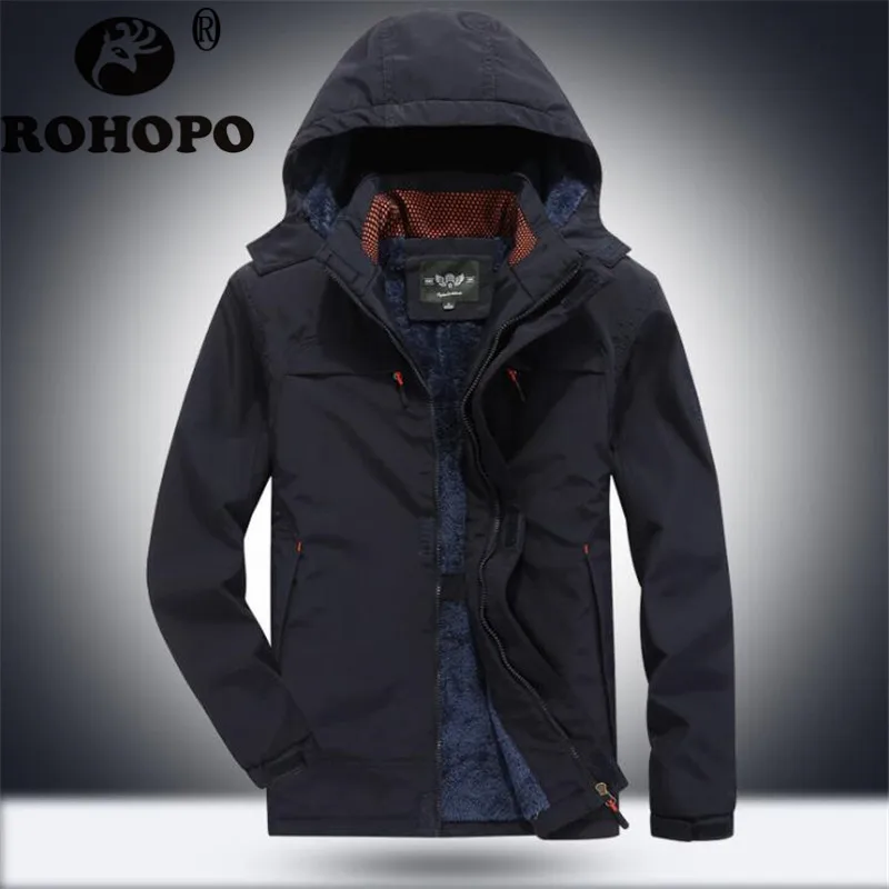 Winter Coat Men Fleece Keep Warm Waterproof Casual Army Sportswear Overcoat Jacket Windbreaker coat Hooded Hat Winter Military