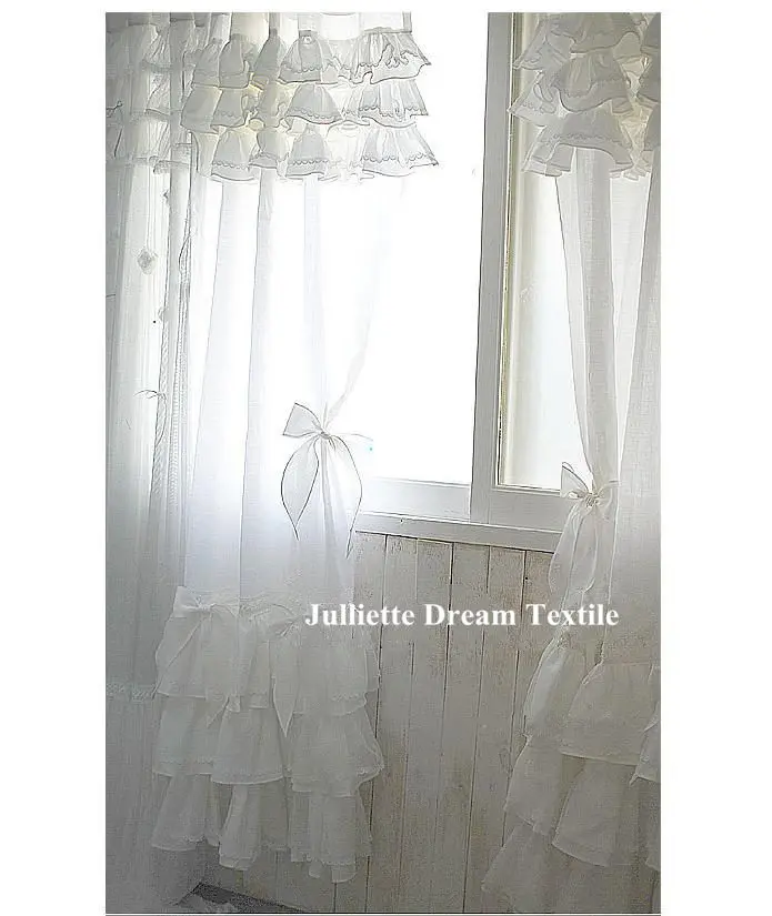 Элегантный белый торт ткань занавес кружева хлопок спальня шторы для гостиной роскошный американский стиль cortinas Свадебные украшения