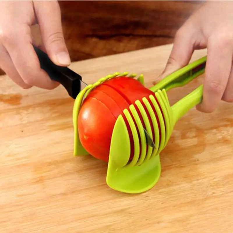 Кухонные гаджеты зажим фруктовый, овощной слайсер инструмент картофель еда томатный лук лимонный овощной нож для резки фруктов держатель