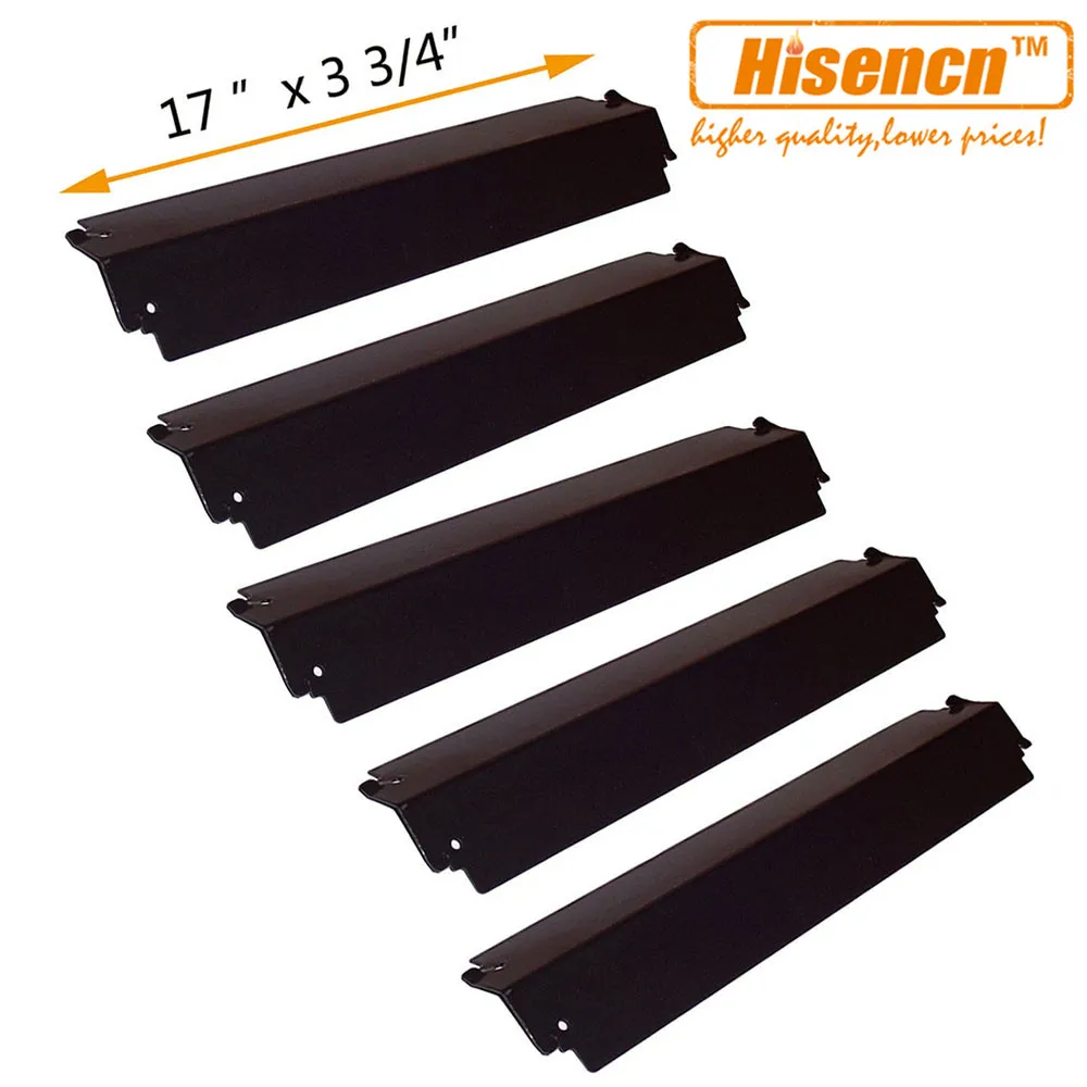 Hisencn 93941 5pcs/pk 17'' Gas Grill Heat Plate Porcelain Steel Heat
