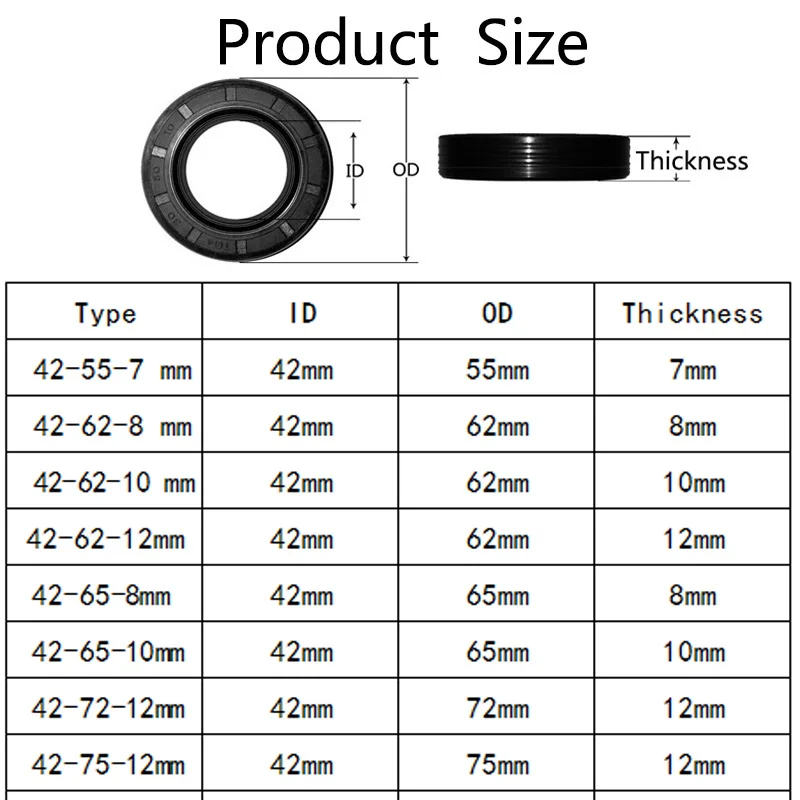 2 шт TG4 нитрильная Резина три масляное уплотнение внутренний диаметр 42 мм уплотнительное кольцо