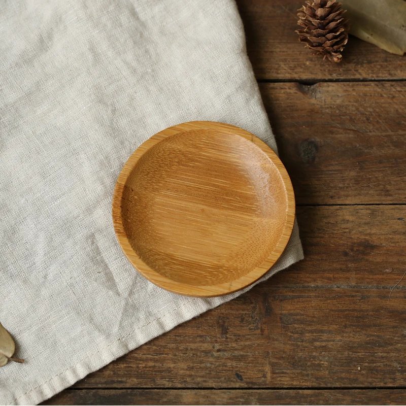 Мини лоток для хранения бамбуковое блюдце круглая прямоугольная квадратная маленькая тарелка для еды конфеты закуски фото студия фотографии фон