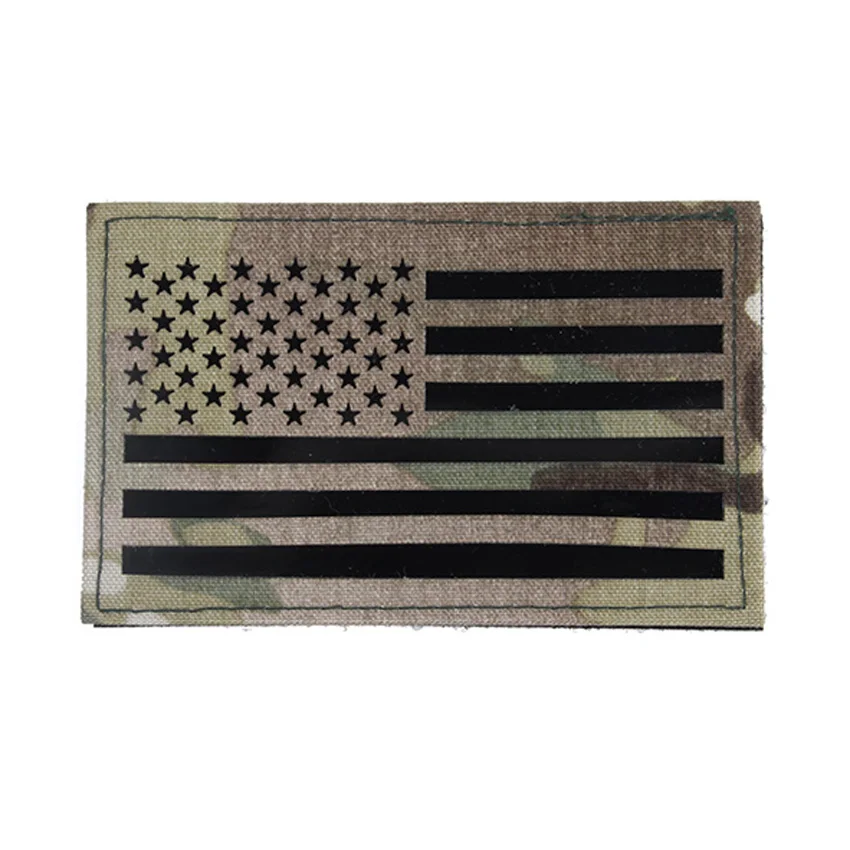 

TMC 12.7x7.9cm Military Huntting Large US Flag Patches Badge Infrared Patch Multicam Color Free shipping