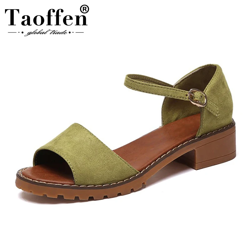 

TAOFFEN Women Fashion Sandals New Style Summer Shoes Women Open Toe Platform Office Lady Street Daily Footwear Size 35-40