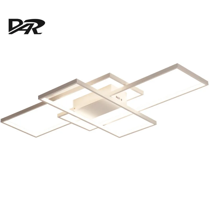 

Home White/Black Rectangle Ceiling Chandeliers Modern Lamps Led Chandelier Lighting For Living Room Aluminum Lustres Para Quarto