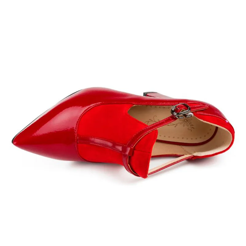 TAOFFEN Women Sexy Metal Buckle Pumps Pointed Toe Super High Heels Shoes Women Party Wedding Office Ladies Sexy Pumps Size 34-43