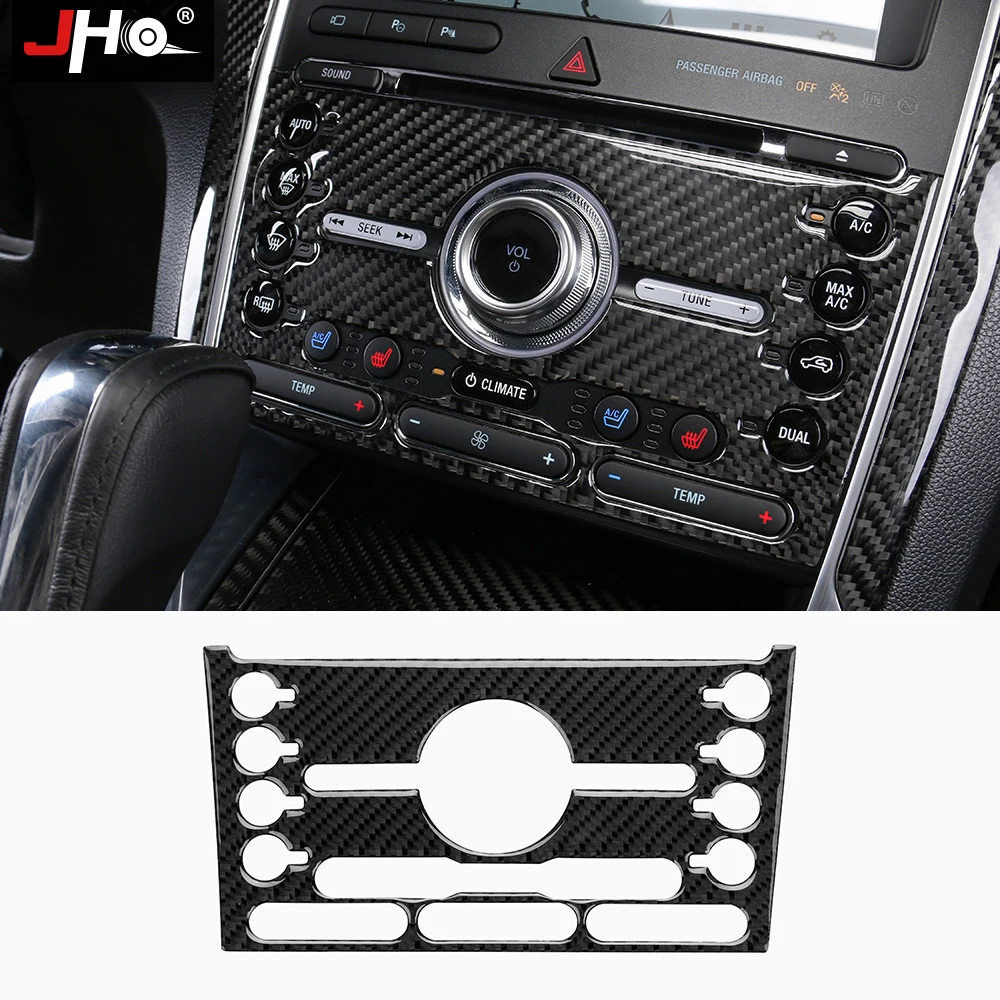 Carbon Fiber Interior Storage Box Handle Cover Trim For Ford Explorer 2016-2018