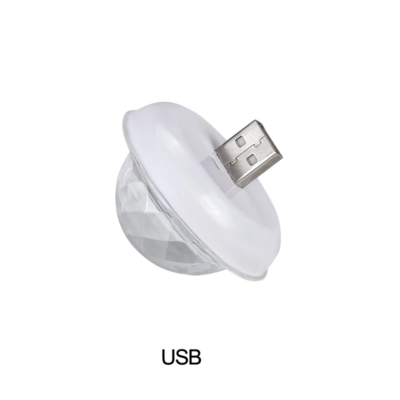 Телефон/USB DJ диско светильник ing эффект сценический светильник с музыкальным датчиком караоке Micro usb/светильник ning/тип-c кристалл магический шар лампа - Цвет: USB Lamp