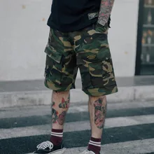 Уличная камуфляжная мужские шорты Карго военные городские уличные тактические шорты модные хип-хоп бермуды Короткие штаны джоггеры