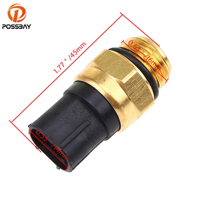 

POSSBAY Motorcycle Radiator Fan Switch Thermo Switch For Suzuki Kawasaki Coolant Temperature Sensor Motorbike Accessories