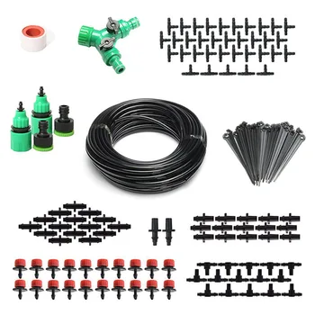 

2-in-1 Spray Drop Irrigation 40m Hose Automatic Drip Irrigation Kit for Garden Flowerbed Plants DC112
