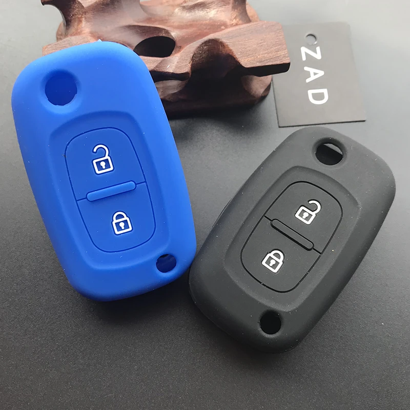 ZAD силиконовый для ключа автомобиля чехол для Renault Modus Clio Megane Kangoo Авто 2 кнопки флип складной пульт дистанционного ключа крышка протектор