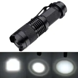 Q5 Мини светодиодный фонарик 14500 AA факел 1200LM Масштабируемые лампы Регулируемый фокус Увеличить флэш свет Водонепроницаемый Linternas
