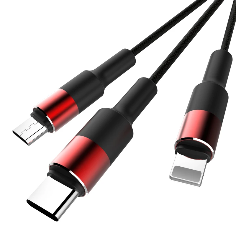 Moxom 3in1 Usb タイプ C マイクロ Usb ケーブルタイプ C Iphone の充電器のケーブル 1 センチメートル 3a 高速充電 Usb C ケーブル Mobile Phone Cables Aliexpress