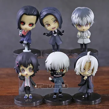 

Tokyo Ghoul Kaneki Ken Juzo Suzuya Uta Souta Washuu Furuta Takizawa Seido Q Version PVC Figures Toys 6pcs/set