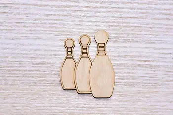 

Wooden bowling pins Laser Cut, wood cutout, plywood figure, different size shape Ornaments Craft Decoration Decoupage Unpainted