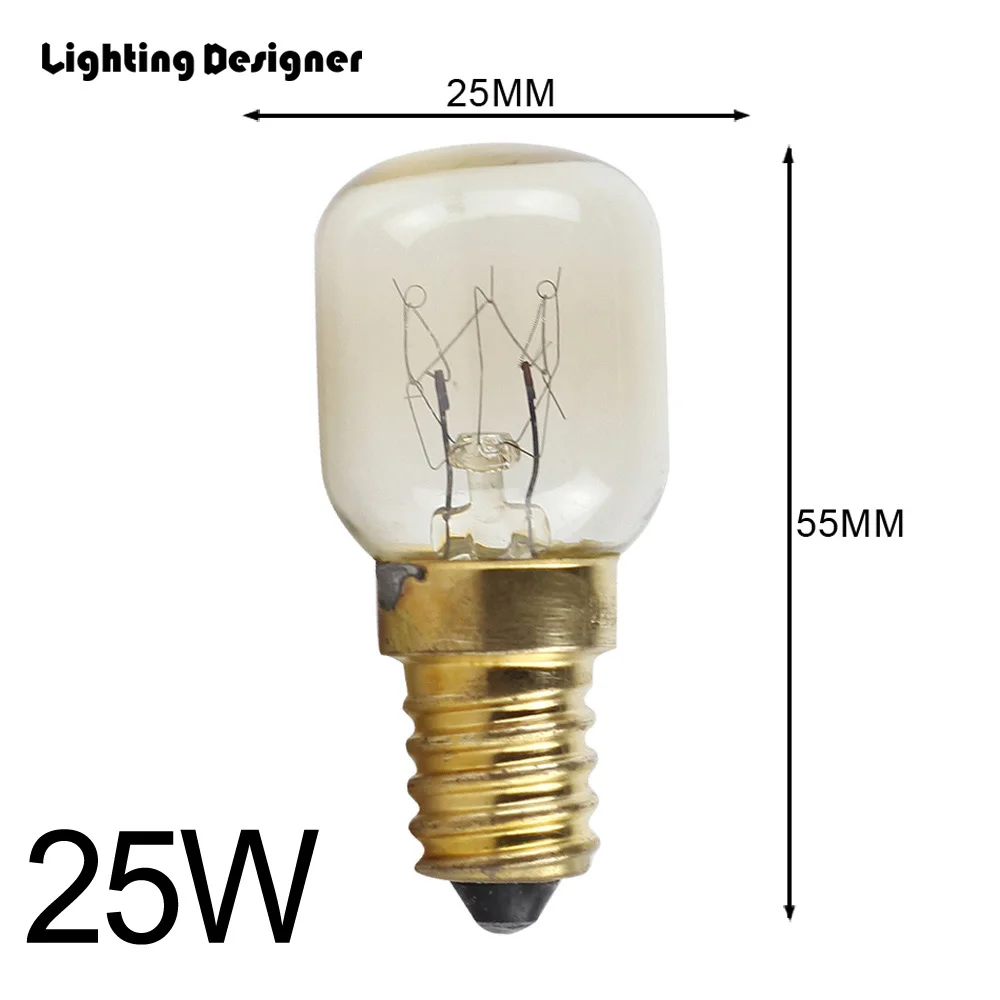 T22 высокой температуры T25 15 Вт 25 Вт 300 градусов SES E14 тостер пар 220 В пара лампочки вытяжка лампы соль кристалл лампы - Цвет: 25W