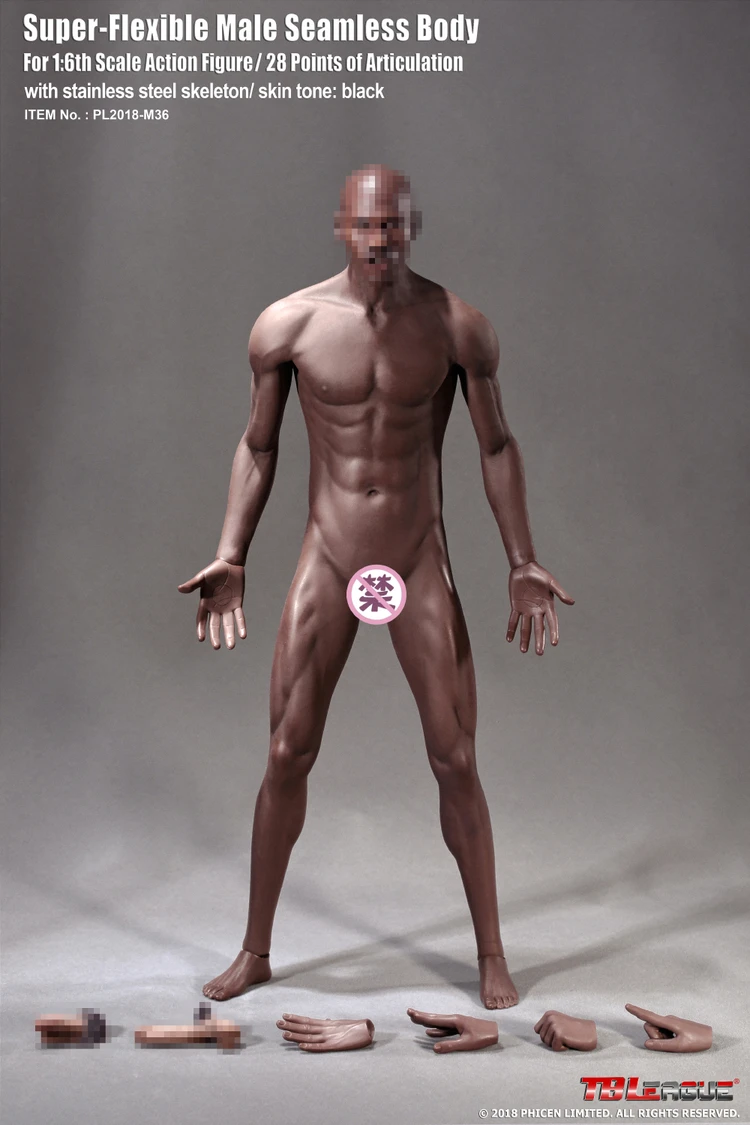 1/6 TBLeague M36 B бесшовное Африканское мужское мускулистое тело для Майкла Джордана