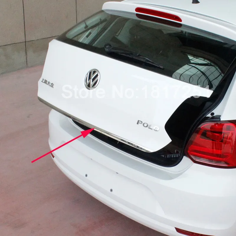 Для vw polo 2011 2012 2013 Stern стикер двери из нержавеющей стали задняя дверь отделка автомобиля аксессуары для укладки