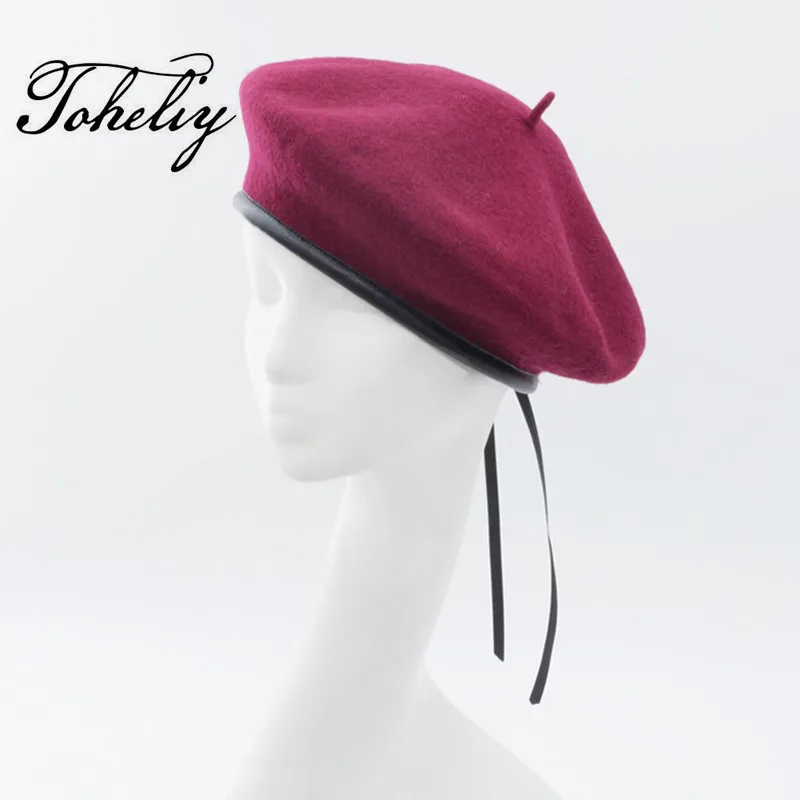 

2018 New style wool Vintage Warm Wool Women Beret French Artist Beanie Hat size 56-58cm