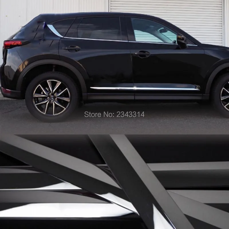 Для Mazda CX-5 KF ABS Хромированная боковая Нижняя Дверь Корпус формовочная крышка Накладка защитная полоса Аксессуары для стайлинга автомобилей