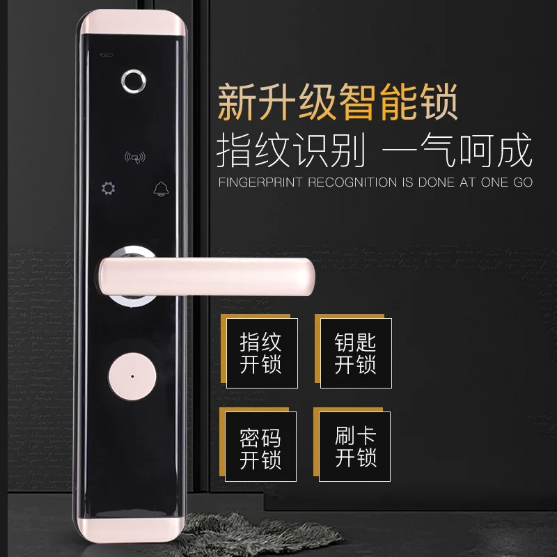 

factory direct sale New smart lock semi-automatic fingerprint lock coded lock security door Brush IC card electronic lock