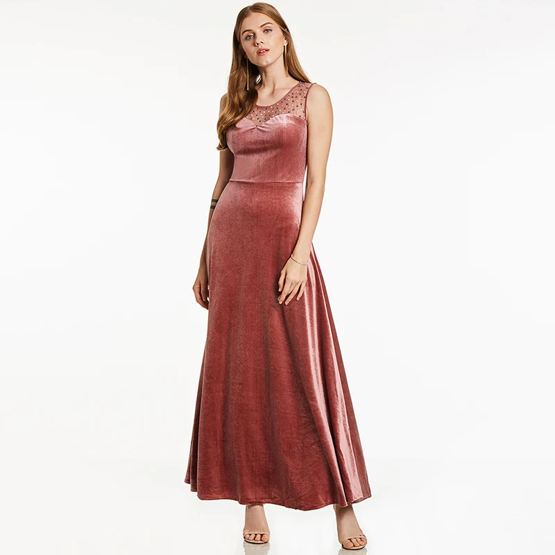 Tanpell beaded long evening dress dark royal blue sleeveless floor length a line dresses cheap women velour formal evening gown Tanpell beaded long evening dress dark royal blue sleeveless floor length a line dresses cheap women velour formal evening gown