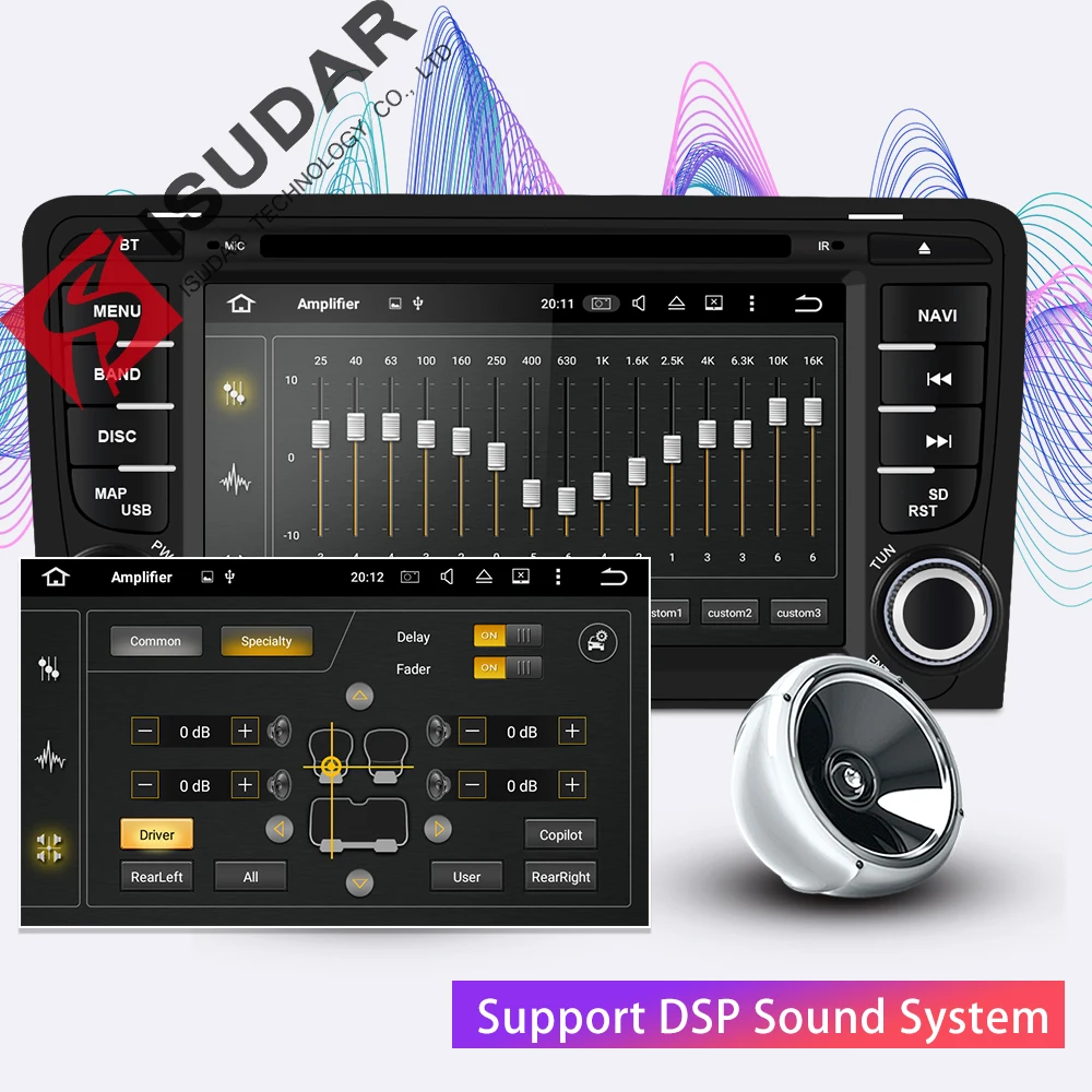 Isudar 2 Din Авто Радио Android 9 для Audi A3 8 P/A3 8P1 3-дверей/S3 8 P/RS3 Sportback Автомобильный мультимедийный видеоплеер gps DVR
