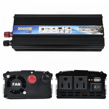 

New 2000W DC 12V to AC 220V Auto Car Inverter Charger Converter Transformer Adapter Adaptor with Vehicle Power Switch