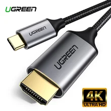 Ugreen USB C HDMI Тип Кабеля C к HDMI Thunderbolt 3 для MacBook samsung Galaxy S10/S9 huawei Коврики 20 P20 Pro USB-C HDMI адаптер