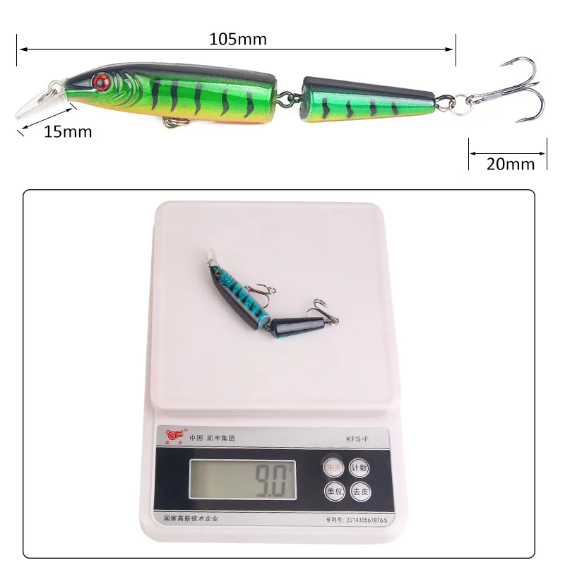 

1Pcs 10.5cm 10g 5Color 2-sections Swimbait Fishing Lures Japan Crankbait Hard bait Wobbler artificial Minnow Leurre Pech