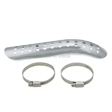 10," Хромированный кривой глушитель выхлопной тепловой щит подходит для Harley Chopper Cruiser на заказ