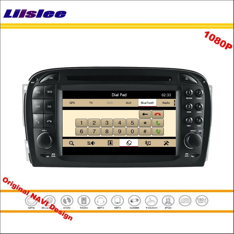 Excellent Liislee For Mercedes Benz SL R230 2001~2004 Stereo Radio CD DVD Player GPS Navigation 1080P HD Screen System Original NAV Design 4 Excellent Liislee For Mercedes Benz SL R230 2001~2004 Stereo Radio CD DVD Player GPS Navigation 1080P HD Screen System Original NAV Design 4
