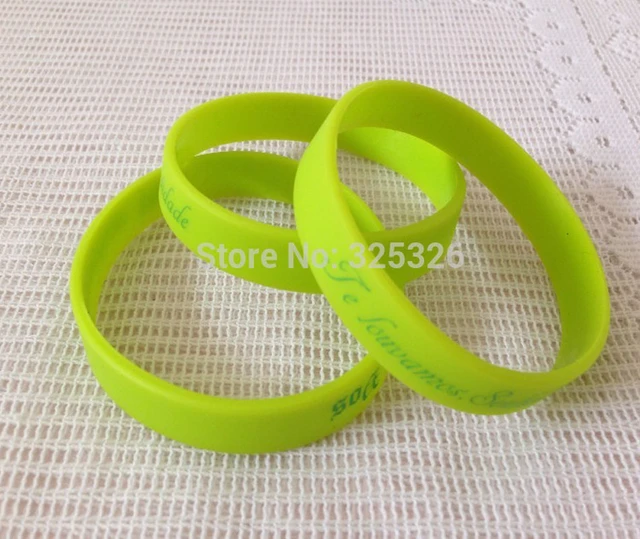 Lime Green Silicone Wristband Bracelets
