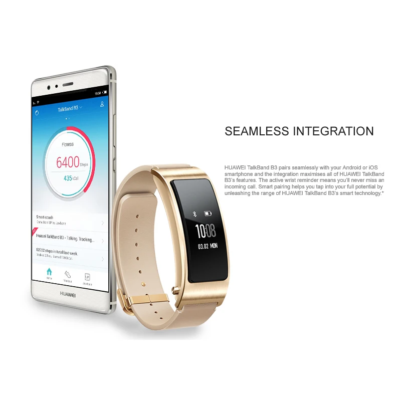 Huawei TalkBand B3 Смарт Браслет вызова с Bluetooth Сенсорный экран сна Спорт Monitor взять