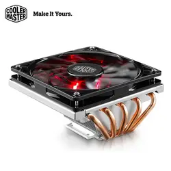 Cooler Master Компьютер процессор кулер 5 heatpipсветодио дный e 12 см светодиодный вентилятор для мини-корпуса HTPC тихий Intel AMD Настольный ПК процессор